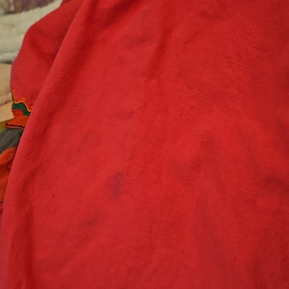 VTG OPUS 1 1970s Mexican Pink Patchwork Horn Beaded Fringe Boho Festival Dress - Picture 11 of 16